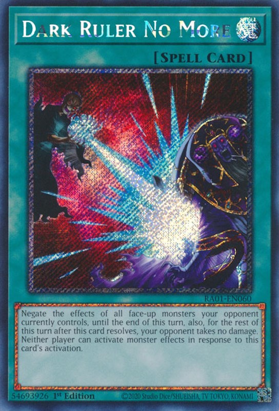 Dark Ruler No More [RA01-EN060] Platinum Secret Rare