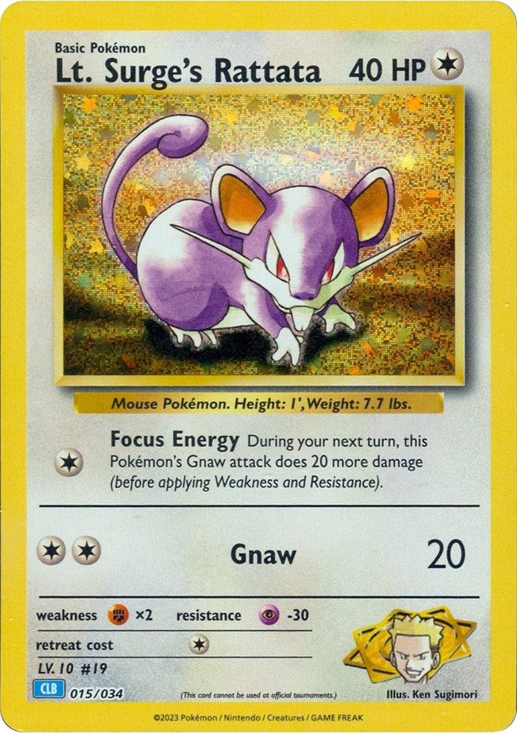 Lt. Surge's Rattata [Trading Card Game Classic]