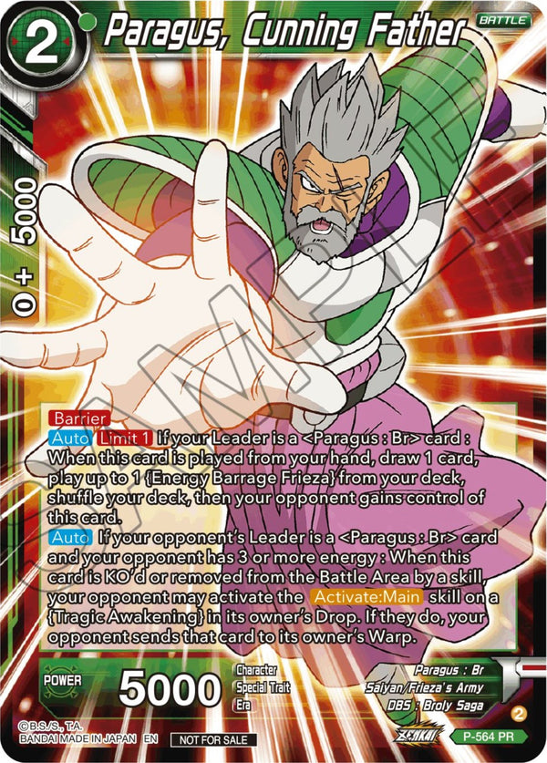 Paragus, Cunning Father (Zenkai Series Tournament Pack Vol.6) (P-564) [Tournament Promotion Cards]