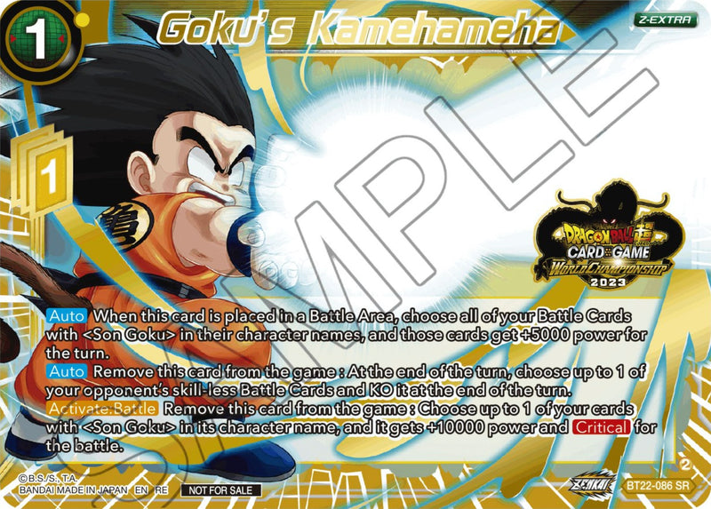 Goku's Kamehameha (2023 World Championship Z-Extra Card Set) (BT22-086) [Tournament Promotion Cards]