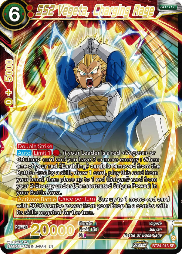 SS2 Vegeta, Charging Rage (BT24-013) [Beyond Generations]