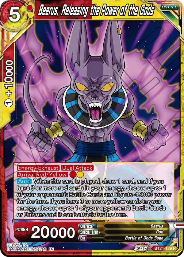 Beerus, Releasing the Power of the Gods (BT24-129) [Beyond Generations]