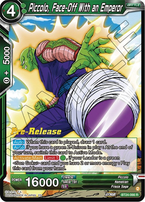 Piccolo, Face-Off With an Emperor (BT24-066) [Beyond Generations Prerelease Promos]