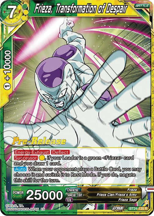 Frieza, Transformation of Despair (BT24-135) [Beyond Generations Prerelease Promos]