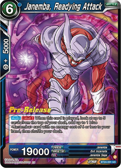 Janemba, Readying Attack (BT24-031) [Beyond Generations Prerelease Promos]