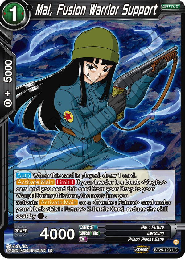 Mai, Fusion Warrior Support (BT25-123) [Legend of the Dragon Balls]