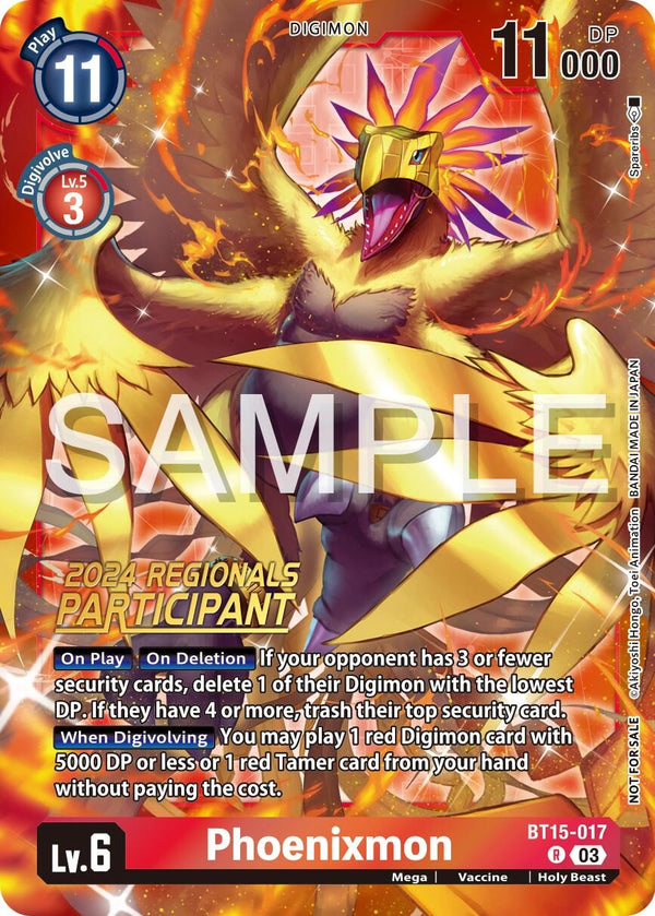 Phoenixmon [BT15-017] (2024 Regionals Participant) [Exceed Apocalypse]