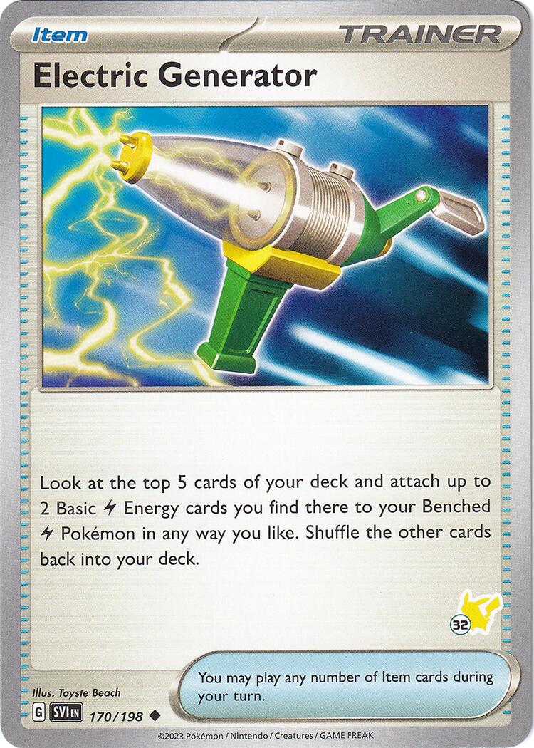 Electric Generator (170/198) (Pikachu Stamp