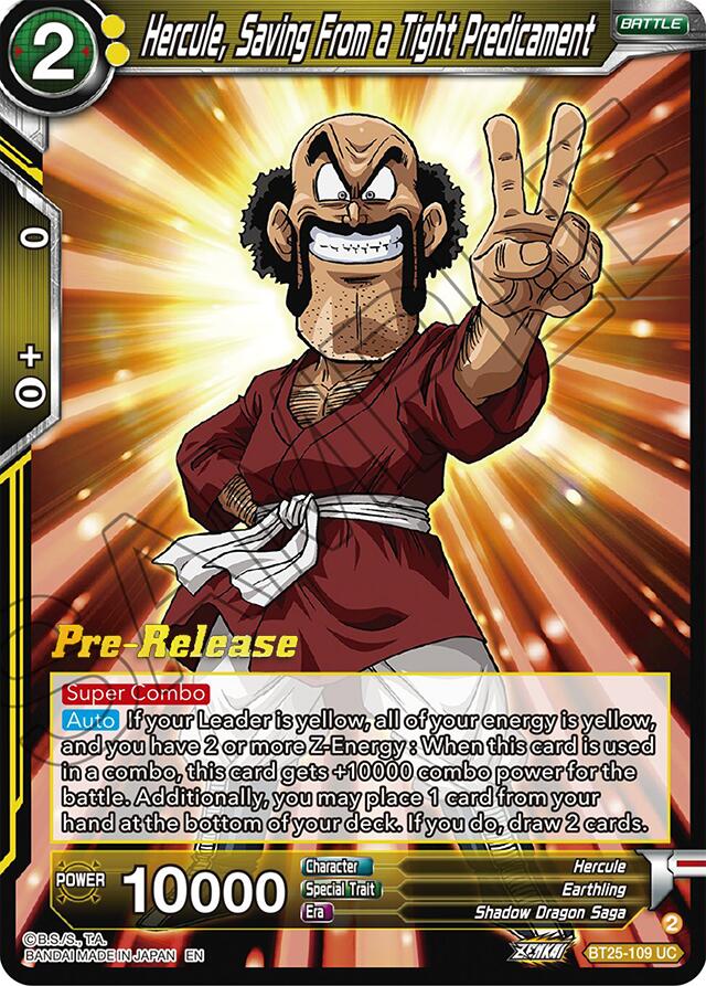 Hercule, Saving From a Tight Predicament (BT25-109) [Legend of the Dragon Balls Prerelease Promos]