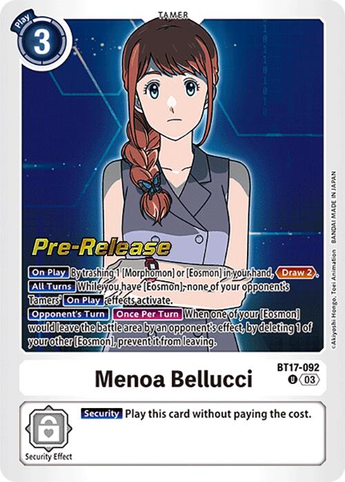 Menoa Bellucci [BT17-092] [Secret Crisis Pre-Release Cards]