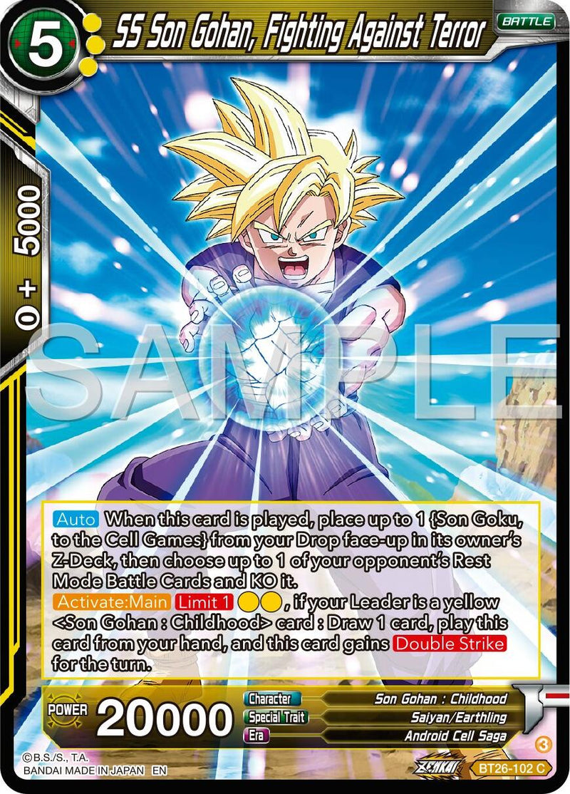 SS Son Gohan, Fighting Against Terror (BT26-102) [Ultimate Advent]