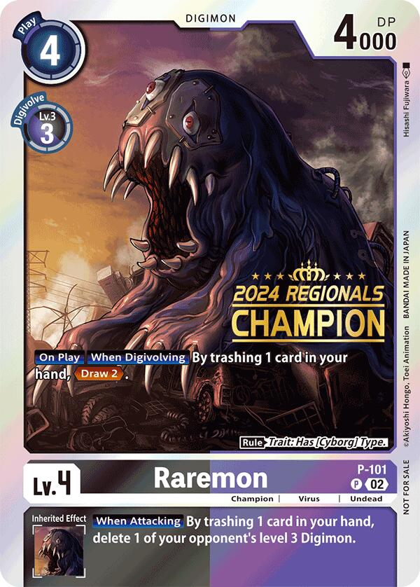 Raremon [P-101] - P-101 (2024 Regionals Champion) [Digimon Promotion Cards]