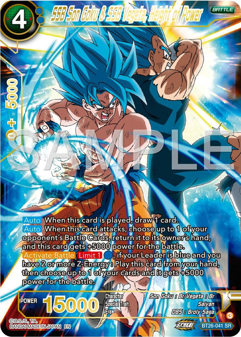 SSB Son Goku & SSB Vegeta, Height of Power (BT26-041) [Ultimate Advent]