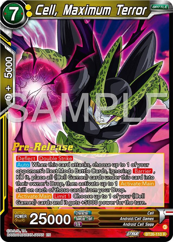 Cell, Maximum Terror (BT26-110) [Ultimate Advent Prerelease Promos]