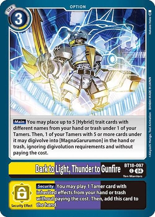 Dark to Light, Thunder to Gunfire [BT18-097] [Release Special Booster Ver.2.0]