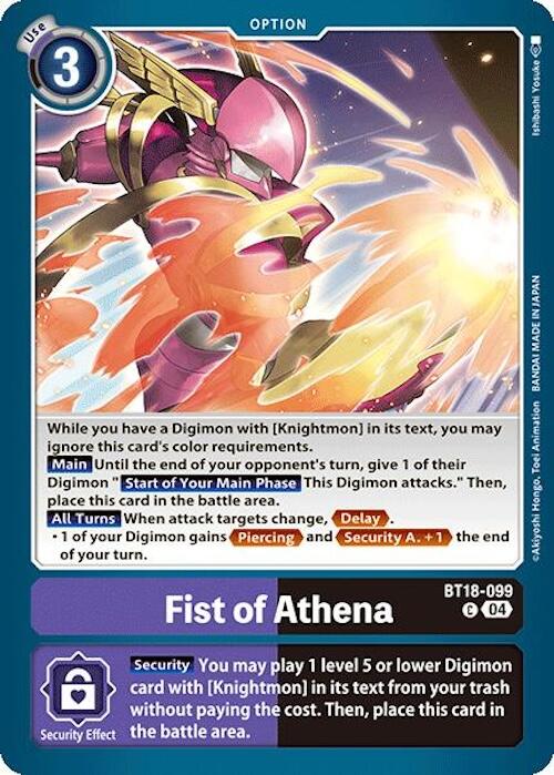 Fist of Athena [BT18-099] [Release Special Booster Ver.2.0]