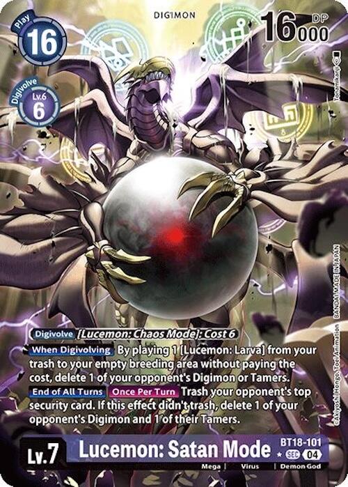 Lucemon: Satan Mode [BT18-101] (Alternate Art) [Release Special Booster Ver.2.0]