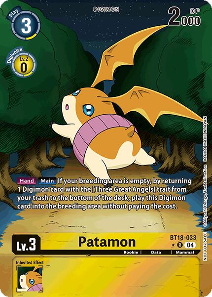 Patamon [BT18-033] (Release Special Booster 2.0: Box Promotion Pack) [Release Special Booster 2.0]