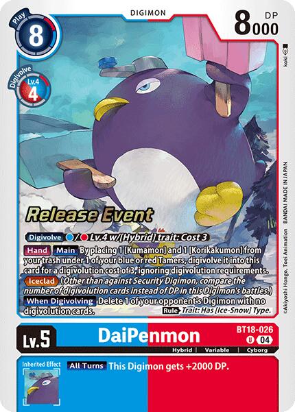 DaiPenmon [BT18-026] [Release Special Booster Ver.2.0 Pre-Release Cards]