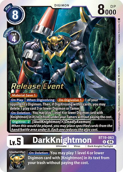 DarkKnightmon [BT19-063] [Release Special Booster Ver.2.0 Pre-Release Cards]