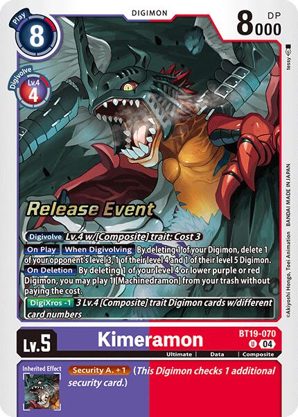 Kimeramon [BT19-070] [Release Special Booster Ver.2.0 Pre-Release Cards]