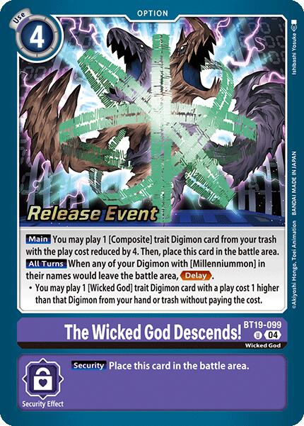 The Wicked God Descends! [BT19-099] [Release Special Booster Ver.2.0 Pre-Release Cards]