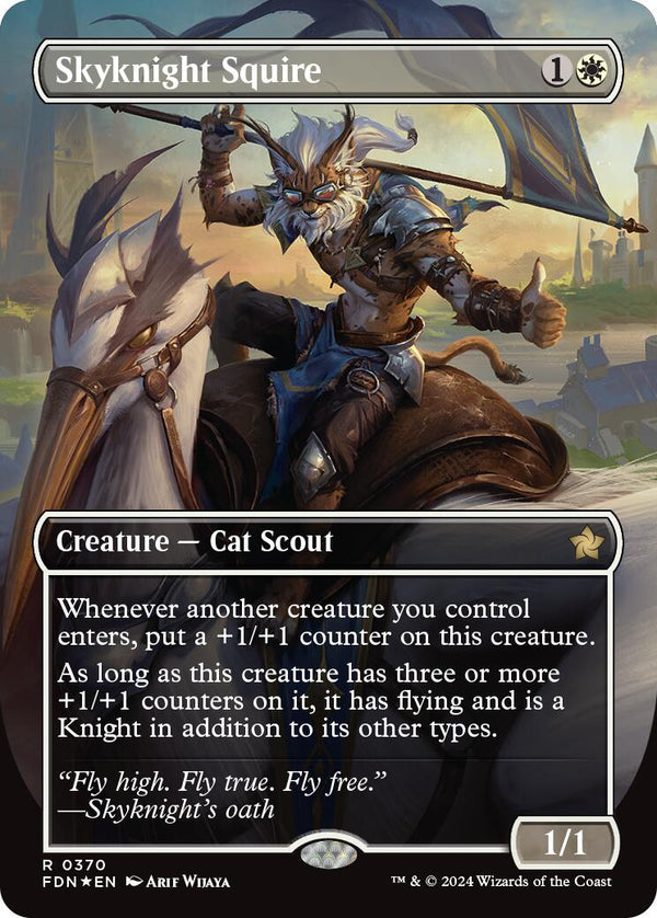 Skyknight Squire (Borderless) (Mana Foil) [Foundations]