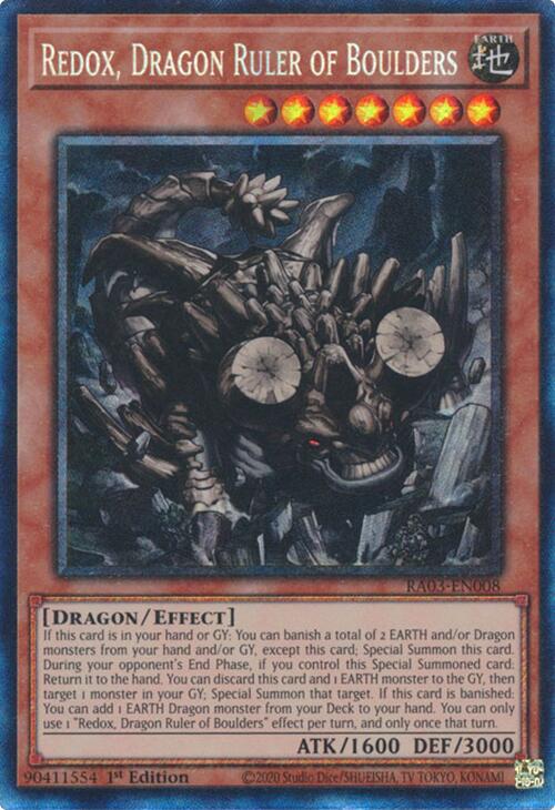 Redox, Dragon Ruler of Boulders (CR) [RA03-EN008] Prismatic Collector's Rare