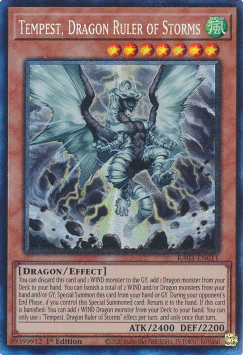 Tempest, Dragon Ruler of Storms (CR) [RA03-EN011] Prismatic Collector's Rare