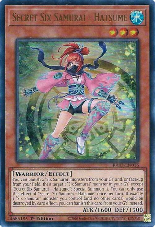 Secret Six Samurai - Hatsume (UR) [RA03-EN016] Ultra Rare