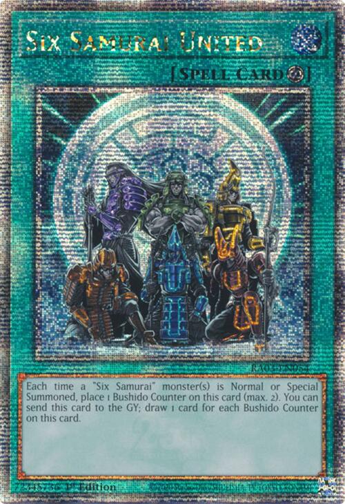 Six Samurai United (Quarter Century Secret Rare) [RA03-EN054] Quarter Century Secret Rare