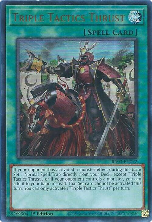 Triple Tactics Thrust (UR) [RA03-EN072] Ultra Rare