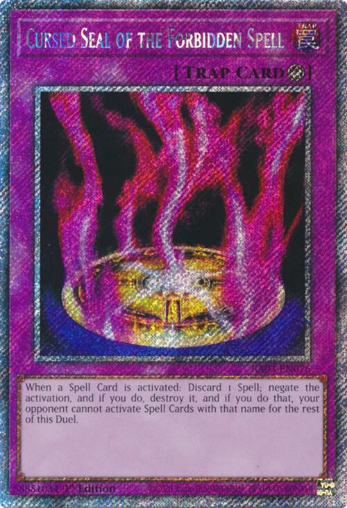 Cursed Seal of the Forbidden Spell (Platinum Secret Rare) [RA03-EN076] Platinum Secret Rare