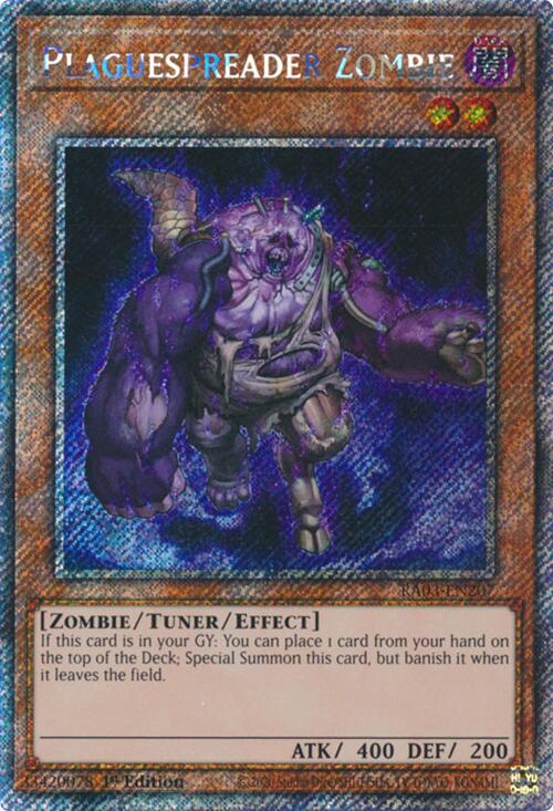 Plaguespreader Zombie (Platinum Secret Rare) [RA03-EN207] Platinum Secret Rare