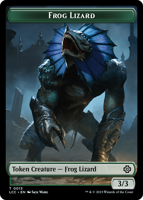 Frog Lizard // Merfolk (0003) Double-Sided Token [The Lost Caverns of Ixalan Commander Tokens]