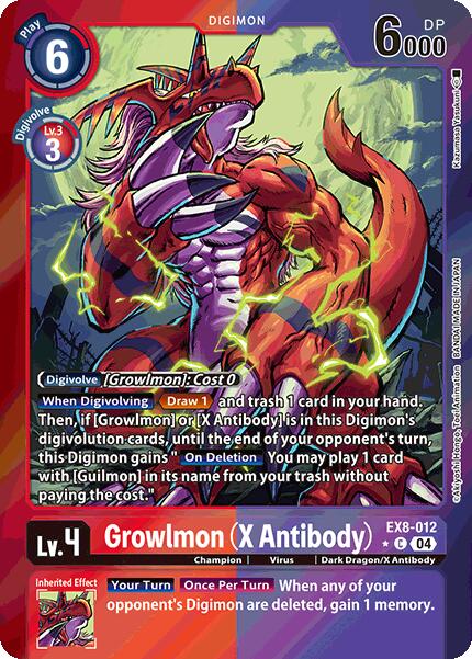 Growlmon (X Antibody) [EX8-012] (Limited Foil) [Chain of Liberation]