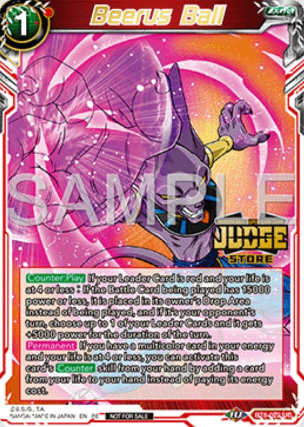 Beerus Ball (Judge Pack Vol.16) (Store) (BT8-022) [Judge Promotion Cards]