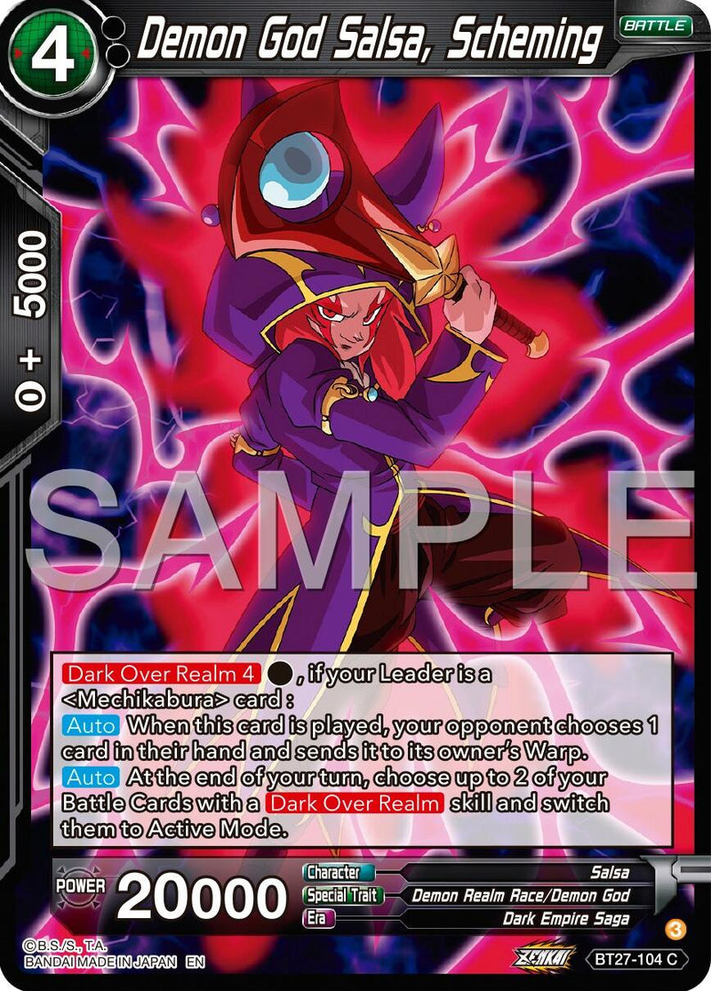 Demon God Salsa, Scheming (BT27-104) [History of Z]