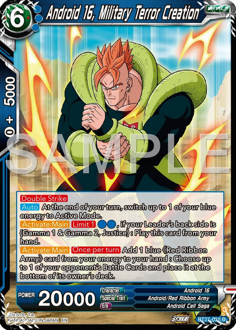 Android 16, Military Terror Creation (BT27-031) [History of Z]