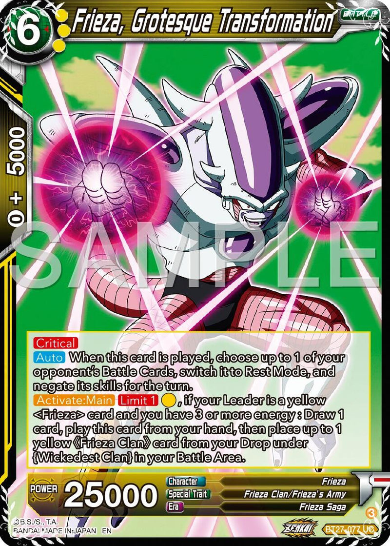 Frieza, Grotesque Transfornation (BT27-077) [History of Z]