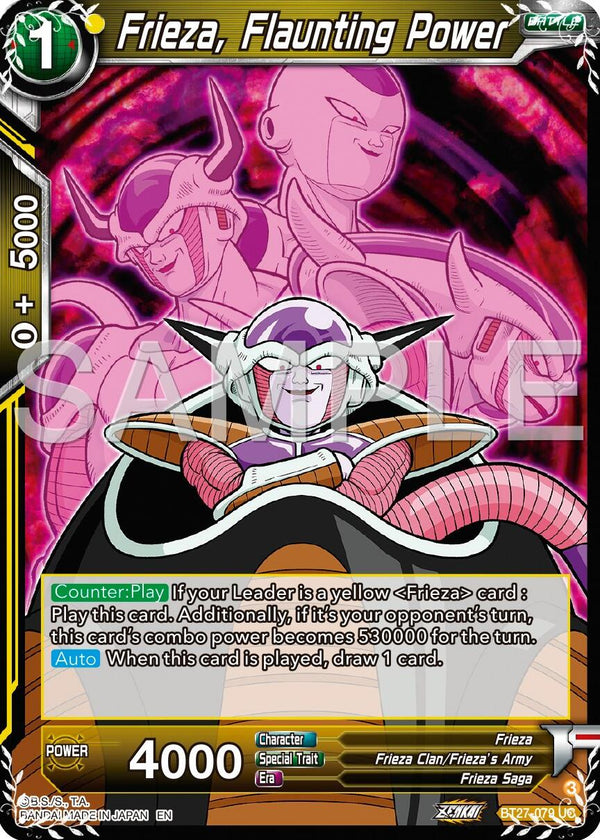 Frieza, Flaunting Power (BT27-079) [History of Z]