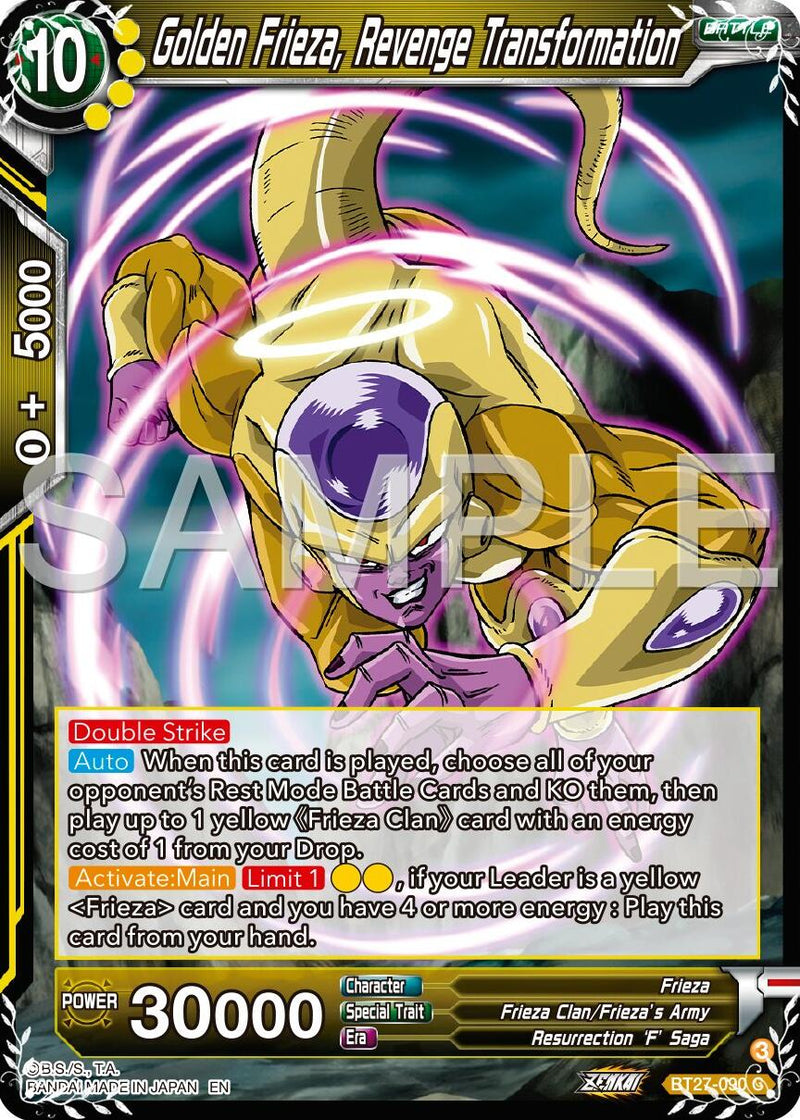 Golden Frieza, Revenge Transtormation (BT27-090) [History of Z]