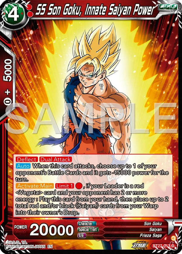 SS Son Goku, Innate Saiyan Power (BT27-013) [History of Z]