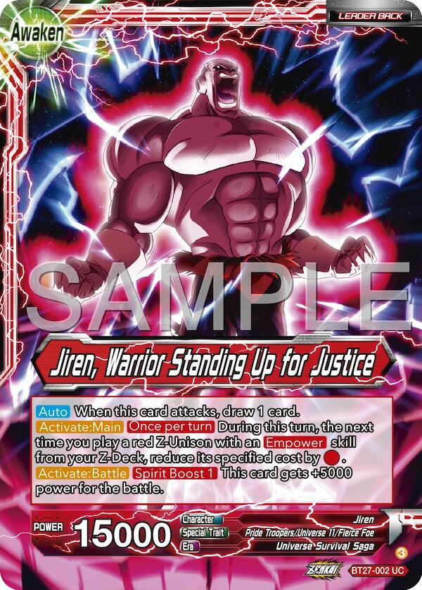 Jiren // Jiren, Warrior Standing Up for Justice (BT27-002) [History of Z]