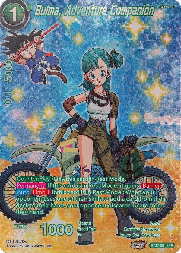 Bulma, Adventure Companion (SPR) (BT27-054) [History of Z]