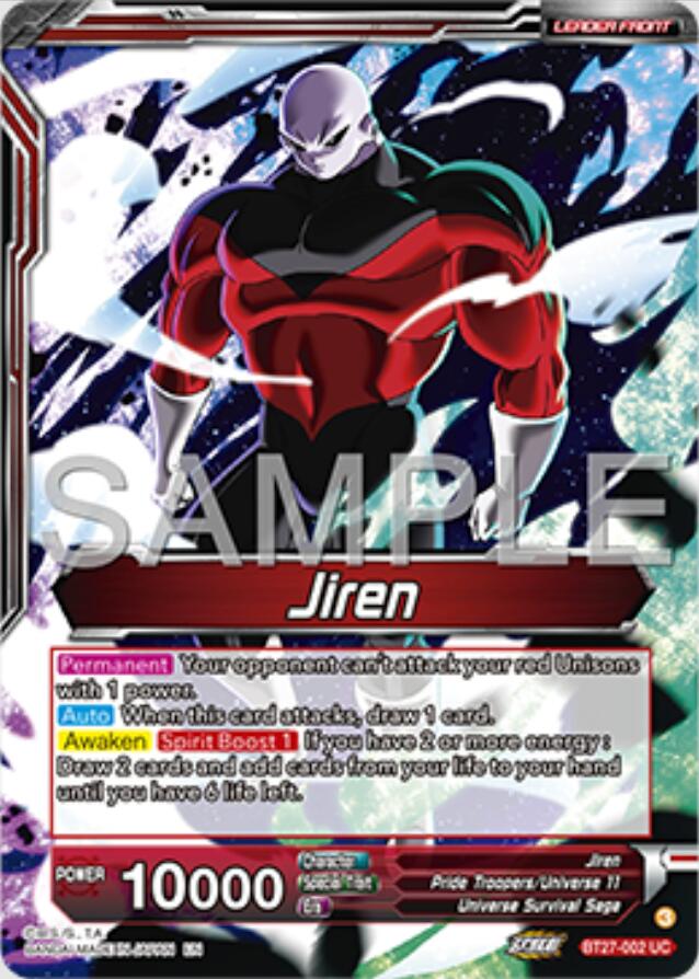 Jiren // Jiren, Warrior Standing Up for Justice (SLR) (BT27-002) [History of Z]