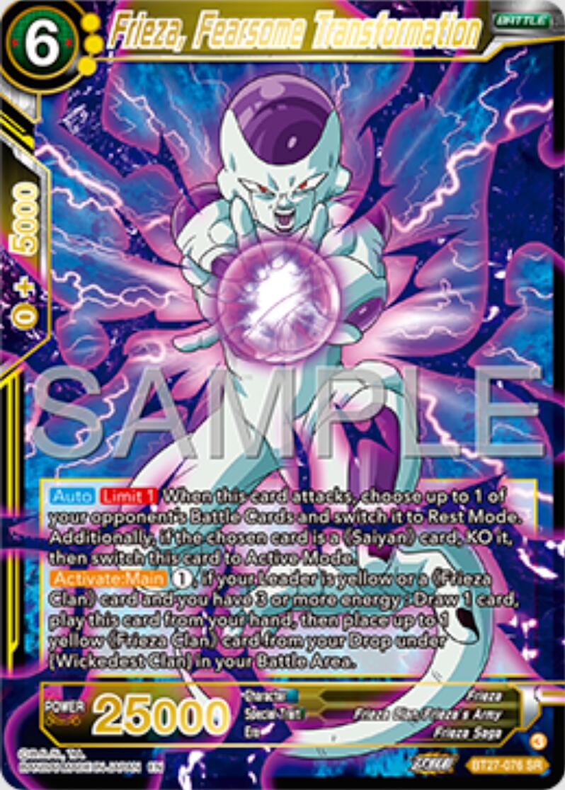 Frieza, Fearsome Transformation (BT27-076) [History of Z]