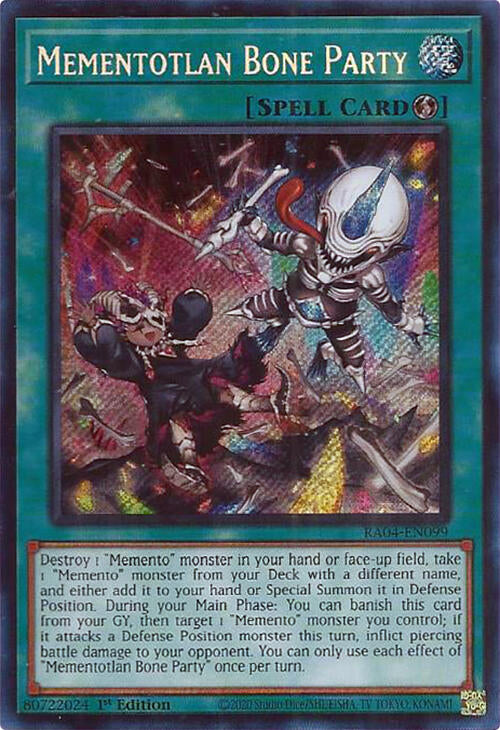 Mementotlan Bone Party [RA04-EN099] Secret Rare