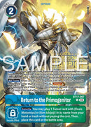 Return to the Primogenitor [BT17-097] (Regionals 25-26 Season 2 Champion) [Secret Crisis]