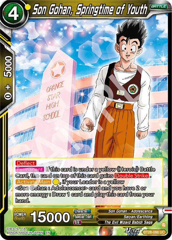 Son Gohan, Springtime of Youth (BT28-086) [Prismatic Clash]